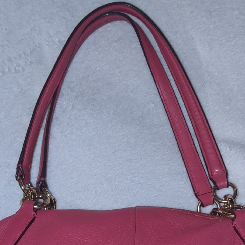 🔥HOTT💖 - Coach Pink Ava Pebble 2- Way Leather Tote🔥 - Picture 5 of 16
